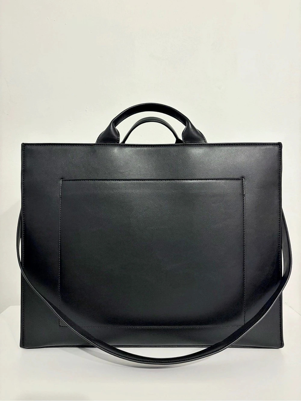 Dagne Dover Medium Daily Tote Vegan Leather Tote in Onyx